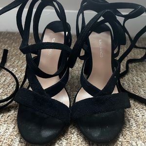 Tony Bianco Kappa Sandal Black Velvet Suede